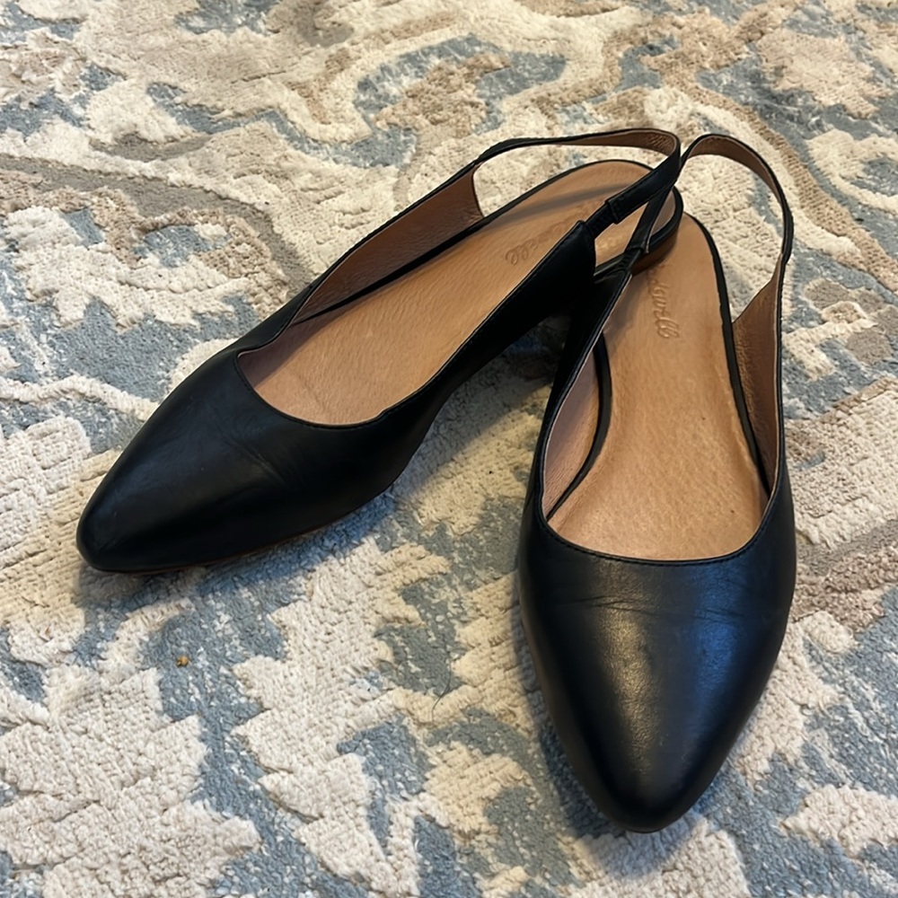 The Margot Slingback Flat in Leather
